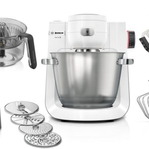 Küchenmaschine Serie 6 MUMS6EW24D, Durchlaufschnitzler, Edelstahlschüssel, weiß