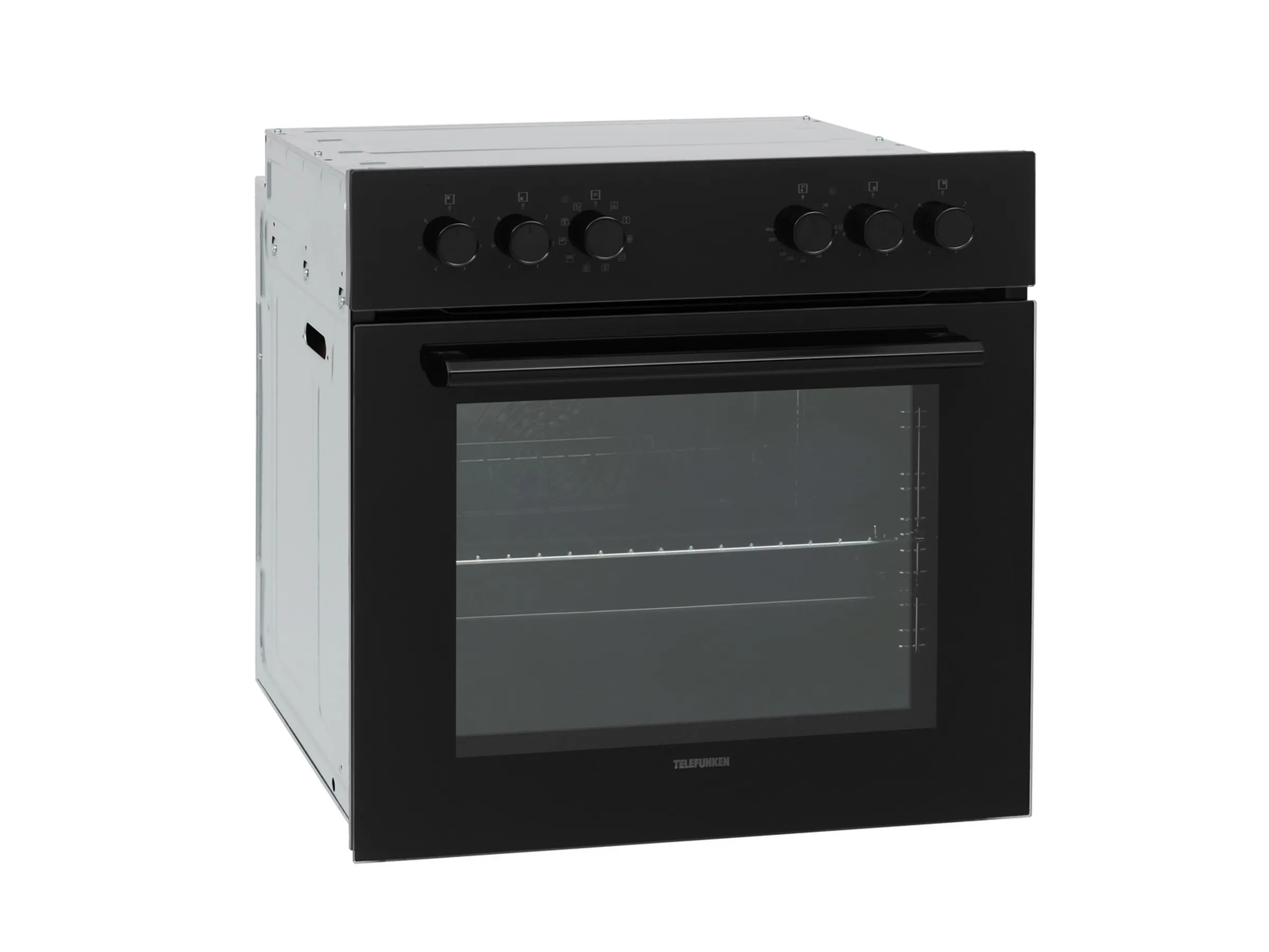 Telefunken Einbauherd-Set Backofen mit Grill und Umluft 65 Liter Vap-Clean ECH65A-B2