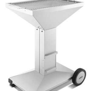 Thüros Holzkohlegrill T4-F / Edelstahl Säulengrill 40x60 cm fahrbar
