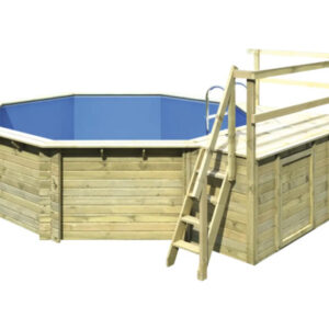 Karibu Aufstellpool Holzpool Set Classic 2C rund 470x124 cm inkl.